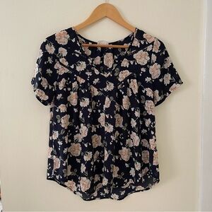 Floral Navy Women's Top